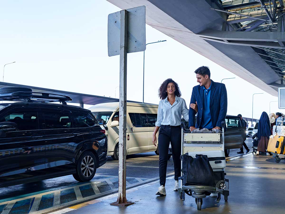 Parent arriving at Toronto Pearson International Airport